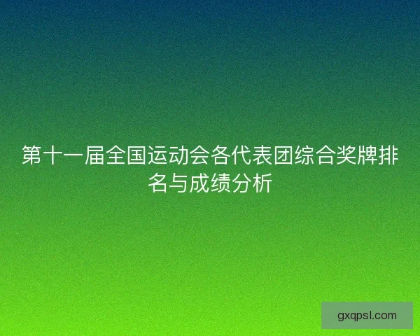 第十一届全国运动会各代表团综合奖牌排名与成绩分析 第十一届全国运动会各代表团综合奖牌排名与成绩分析