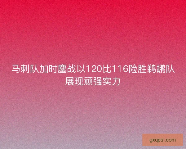 马刺队加时鏖战以120比116险胜鹈鹕队展现顽强实力 马刺队加时鏖战以120比116险胜鹈鹕队展现顽强实力