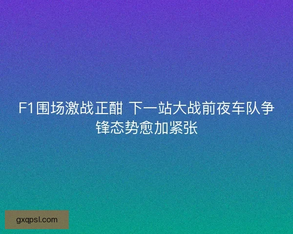F1围场激战正酣 下一站大战前夜车队争锋态势愈加紧张 F1围场激战正酣 下一站大战前夜车队争锋态势愈加紧张